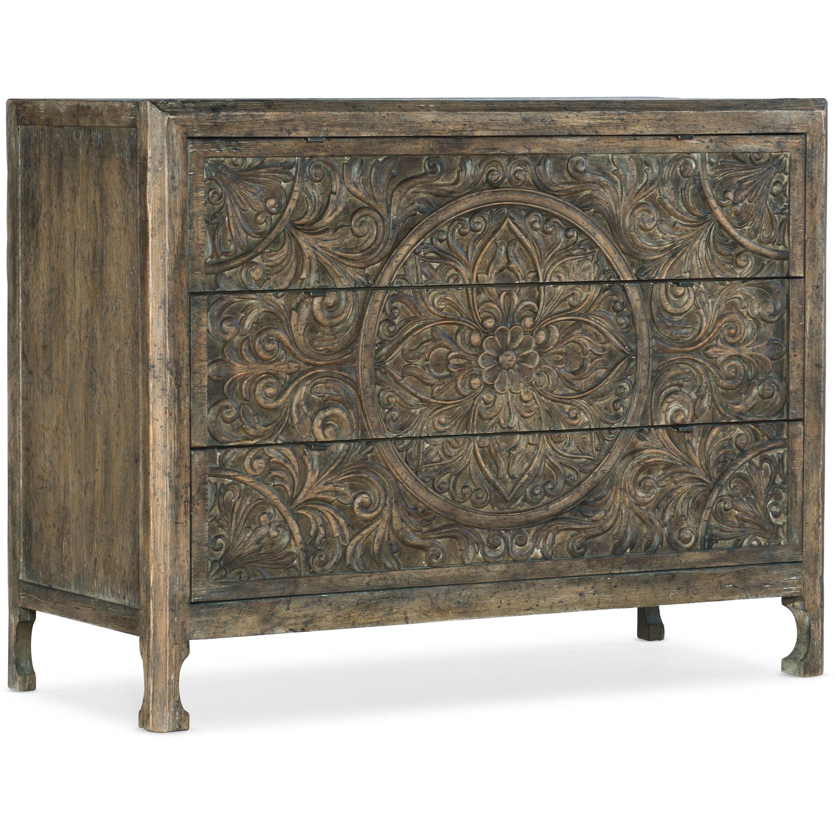 Hooker Furniture La Grange Relaxed Vintage Lockhart ThreeDrawer Accent Chest Howell Furniture